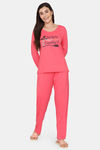 Rosaline Just Treats Knit Cotton Pyjama Set - Rouge Red — thumbnail 6